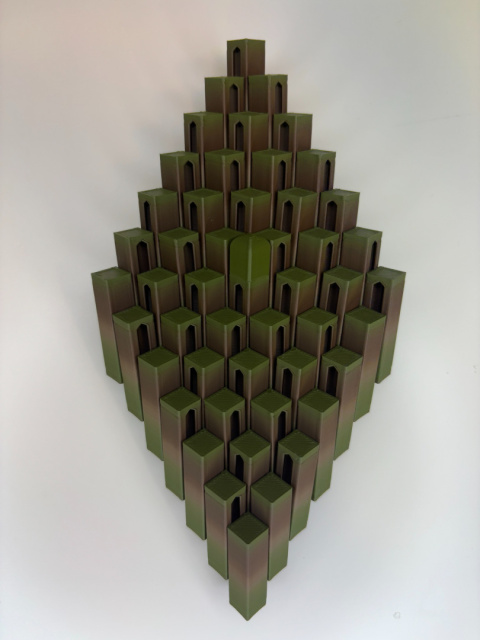 Figurka Kwadratowa sensoryczna 3d, Rainbow Army Green Figurka Kwadratowa sensoryczna 3d, Rainbow Army Green