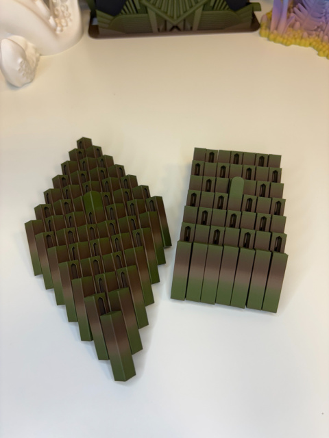 Figurka Kwadratowa sensoryczna 3d, Rainbow Army Green Figurka Kwadratowa sensoryczna 3d, Rainbow Army Green