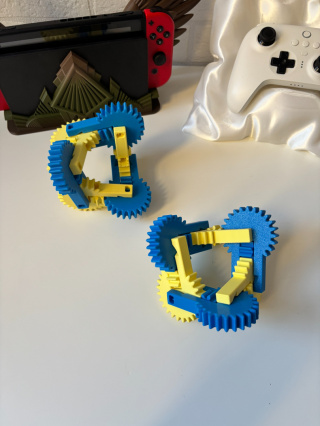 Figurka Ruchoma 3D Twister, Niebiesko-Żółty