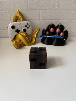 Figurka Ruchoma 3D Magic Cube, Czarno-brązowa