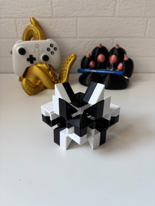 Figurka Ruchoma 3D Magic Cube, Czarno-biała
