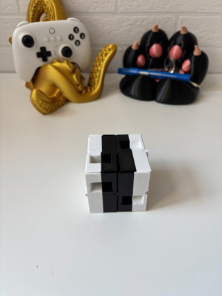 Figurka Ruchoma 3D Magic Cube, Czarno-biała
