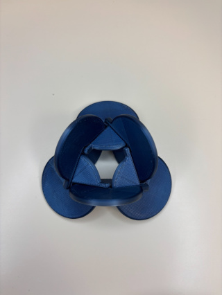 Figurka Twister sensoryczna 3d, Mała, Metalowo-szara
