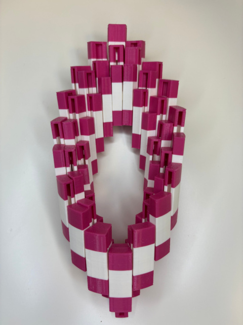 Figurka okrągła sensoryczna 3d, Biało-Różowa Figurka okrągła sensoryczna 3d, Biało-Różowa