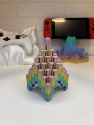 Figurka Kwadratowa sensoryczna 3d, Rainbow