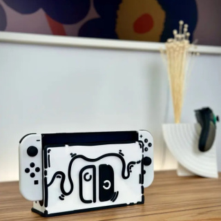 Obudowa przednia do Nintendo Switch OLED & Classic DOODLE, Biały
