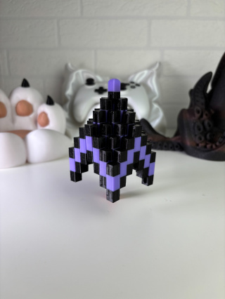 Figurka Kwadratowa sensoryczna 3d, Czarno-Fioletowa