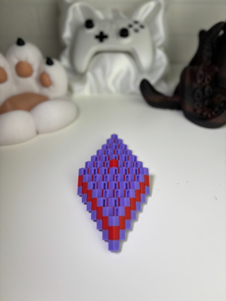 Figurka Kwadratowa sensoryczna 3d, Fioletowo-Czerwona
