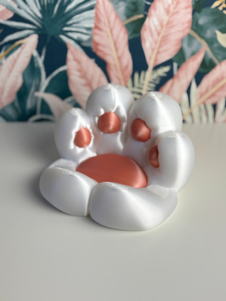 Kocia Łapka bez pazurów, Biało-różowa SILK